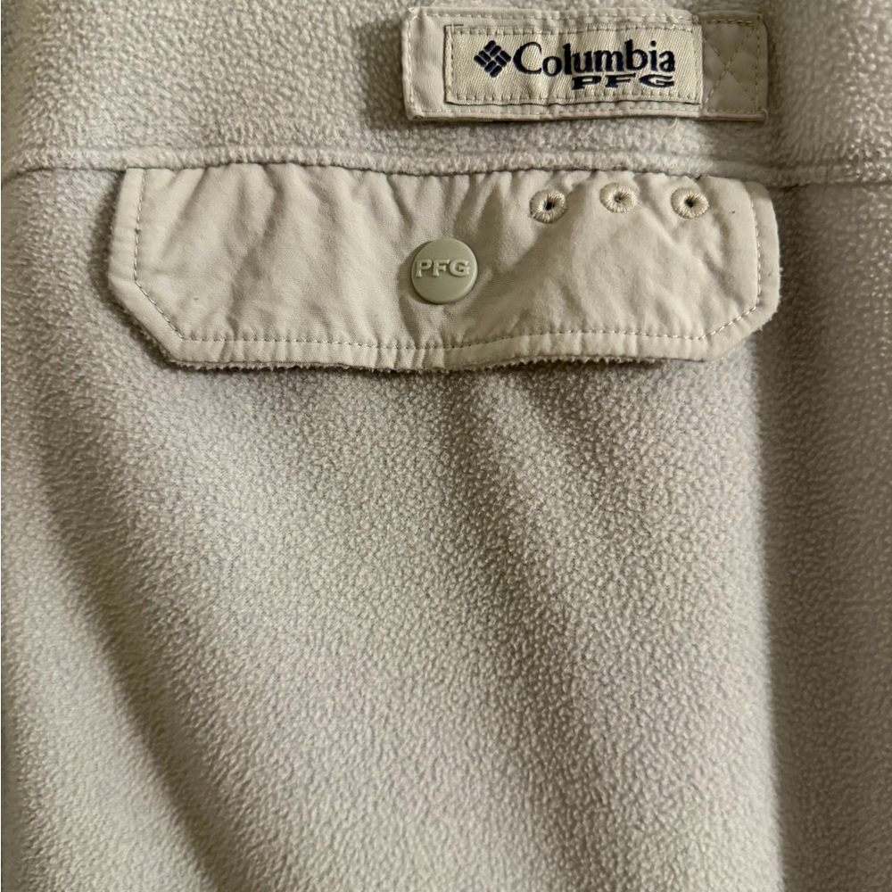 Columbia Light Gray Men's Fleece Vest - Full Zip - Picture 4 of 4